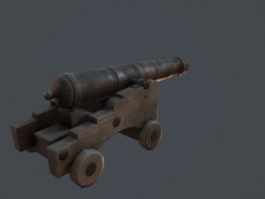 old cannon 3d 3D Model