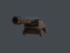 old cannon 3d 3D Model