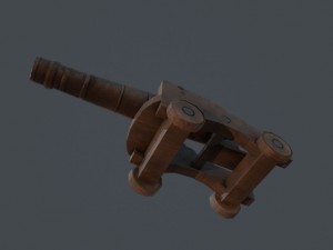 old cannon 3d 3D Model