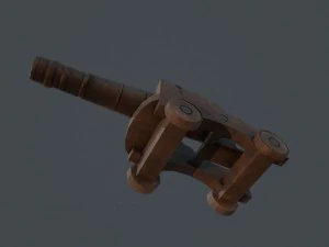 old cannon 3d 3D Model