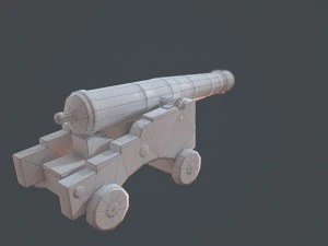 old cannon 3d 3D Model
