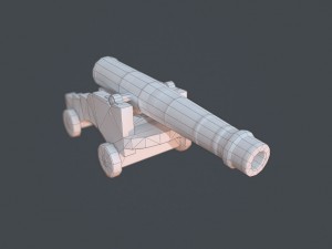 old cannon 3d 3D Model
