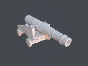 old cannon 3d 3D Model
