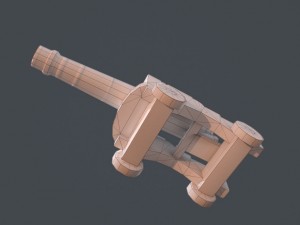 old cannon 3d 3D Model