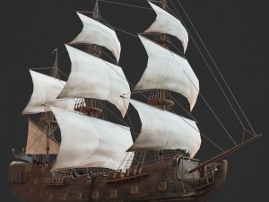 3d sailboat galleon model Modèle 3D