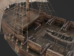 3d sailboat galleon model 3D Model