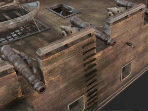 3d sailboat galleon model 3D Model