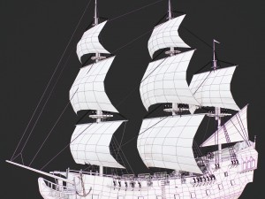 3d sailboat galleon model Modèle 3D