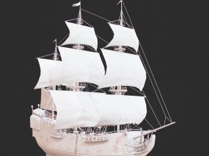 3d sailboat galleon model Modèle 3D