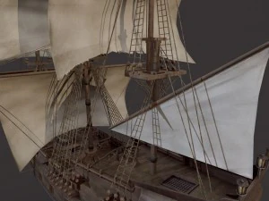 3d sailboat galleon model 3D Model