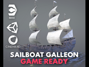 3d sailboat galleon model Modelo 3D