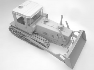 3d dt-75 - soviet ttractor - buldozer 3D Model