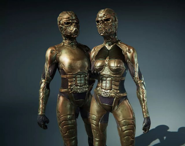 futuristic characters Modello 3D .c4d .max .obj .3ds .fbx .stl .blend 