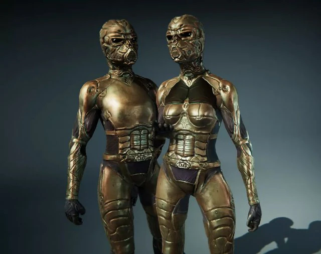 futuristic characters 3D Model .c4d .max .obj .3ds .fbx .stl .blend 