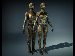 futuristic characters Modello 3D