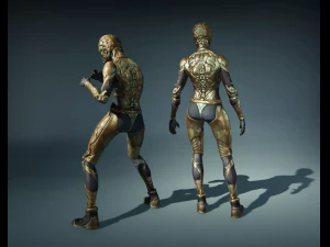 futuristic characters 3D Model