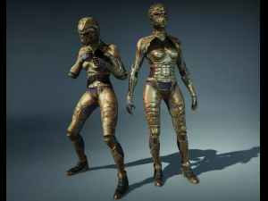 futuristic characters Modello 3D