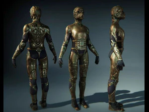 futuristic characters 3D Model