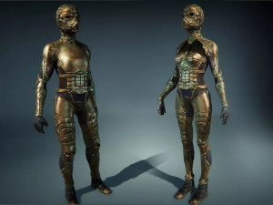 futuristic characters Modello 3D