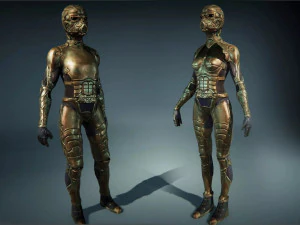 futuristic characters 3D Model