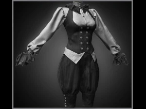 костюм стімпанк 3D Модель