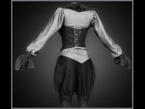 steampunk costume 3D 模型