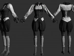 костюм стімпанк 3D Модель