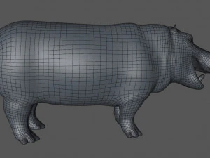 3d hippopotam model 3D Model