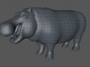3d hippopotam model 3D Model