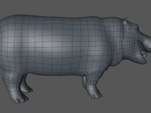 3d hippopotam model 3D Model