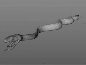 3d green boa model 3D Model