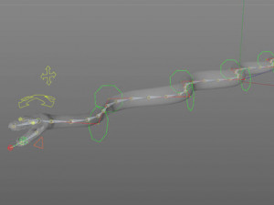 3d green boa model Modelo 3D