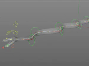 3d green boa model 3D Model