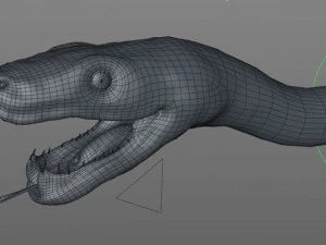 3d green boa model 3D Model