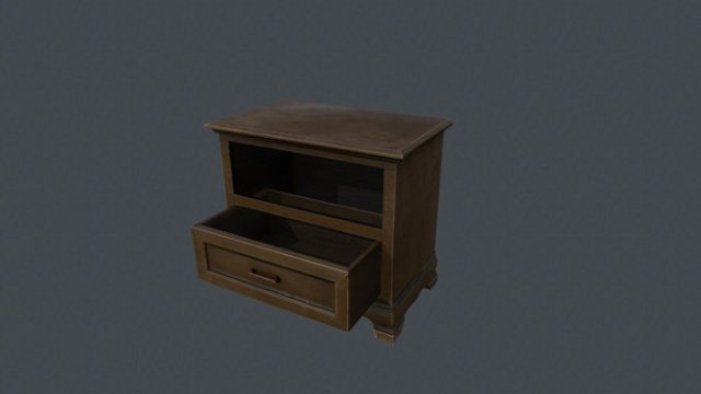 3d bedside table model 3D Model .c4d .max .obj .3ds .fbx .stl .blend 