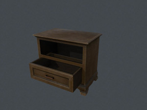 3d bedside table model 3D Model