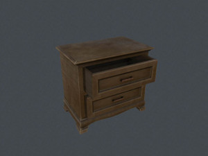 3d bedside table model 3D Model