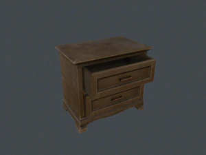 3d bedside table model 3D Model