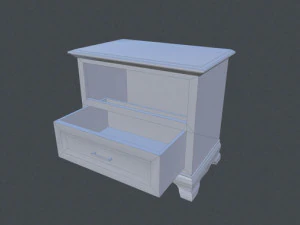 3d bedside table model 3D Model