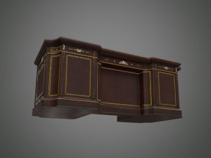 classical wooden writing table model 3D Модель