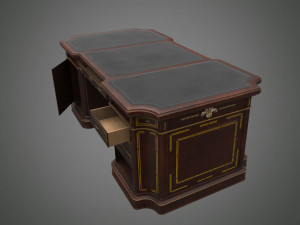 classical wooden writing table model 3D Модель