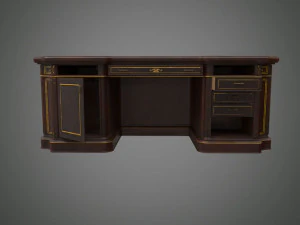 classical wooden writing table model 3D Model