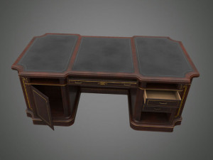 classical wooden writing table model 3D Модель
