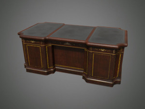classical wooden writing table model 3D Модель