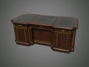 classical wooden writing table model 3D Model
