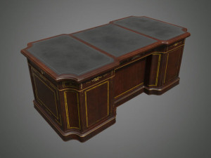 classical wooden writing table model 3D Модель