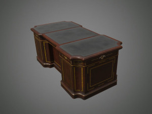 classical wooden writing table model 3D Модель