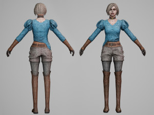 cartoon girl Modèle 3D
