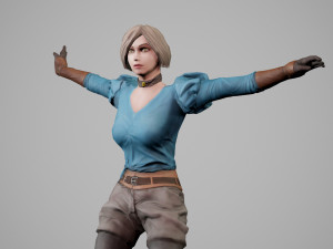 cartoon girl Modèle 3D