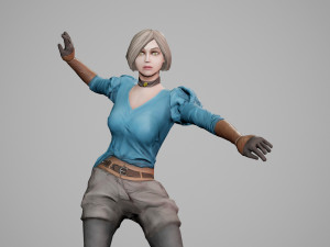 cartoon girl Modèle 3D